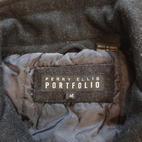Perry Ellis Portfolio M Black Jacket - Picture 2 of 6